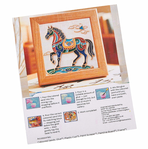 Horse sand art - art, with